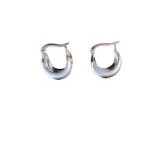 COPY - *** Sterling silver hugging  hoop earrings